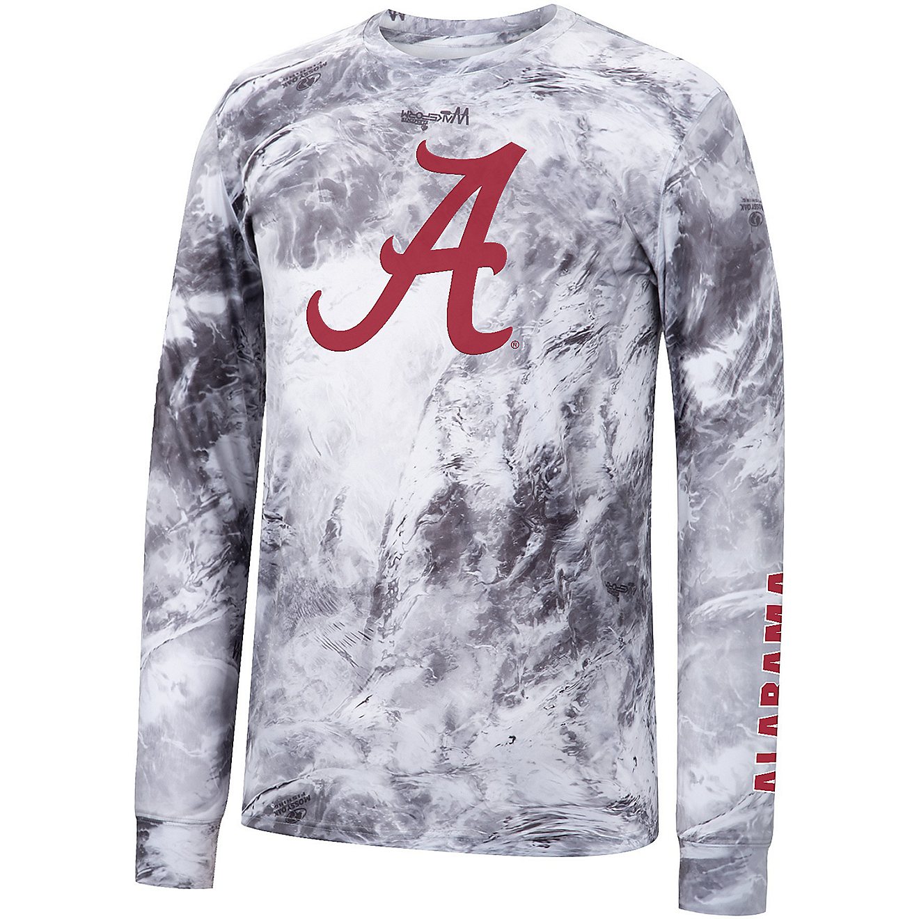 Colosseum Athletics Men's University of Alabama Wakeform Fishing Long Sleeve Graphic T-shirt                                     - view number 1