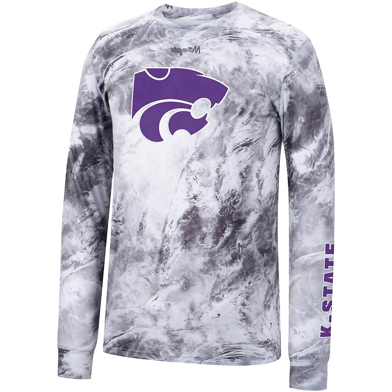 Colosseum Athletics Men's Kansas State University Wakeform Fishing Long Sleeve Graphic T-shirt                                   - view number 1