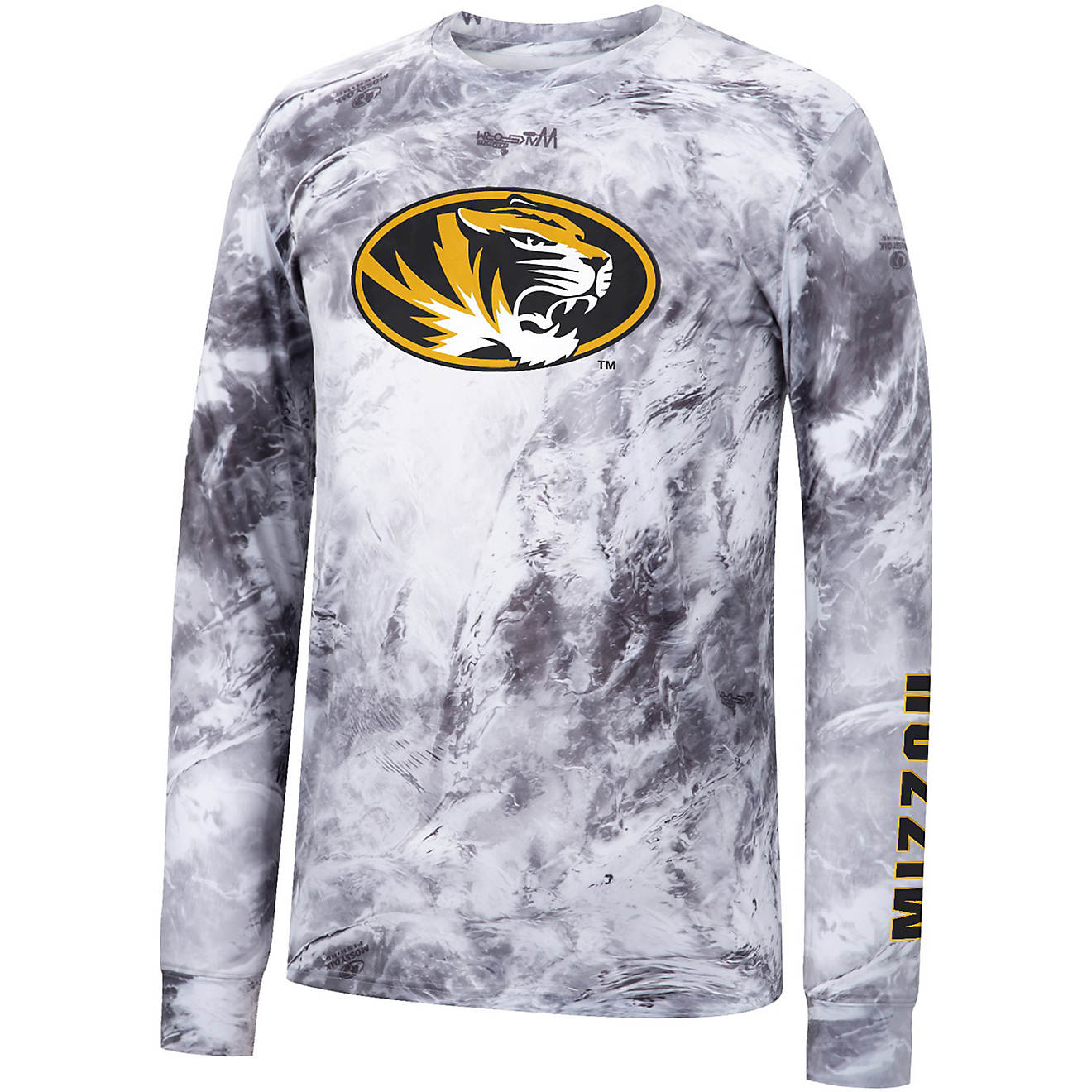 Colosseum Athletics Men's University of Missouri Wakeform Fishing Long Sleeve Graphic T-shirt                                    - view number 1