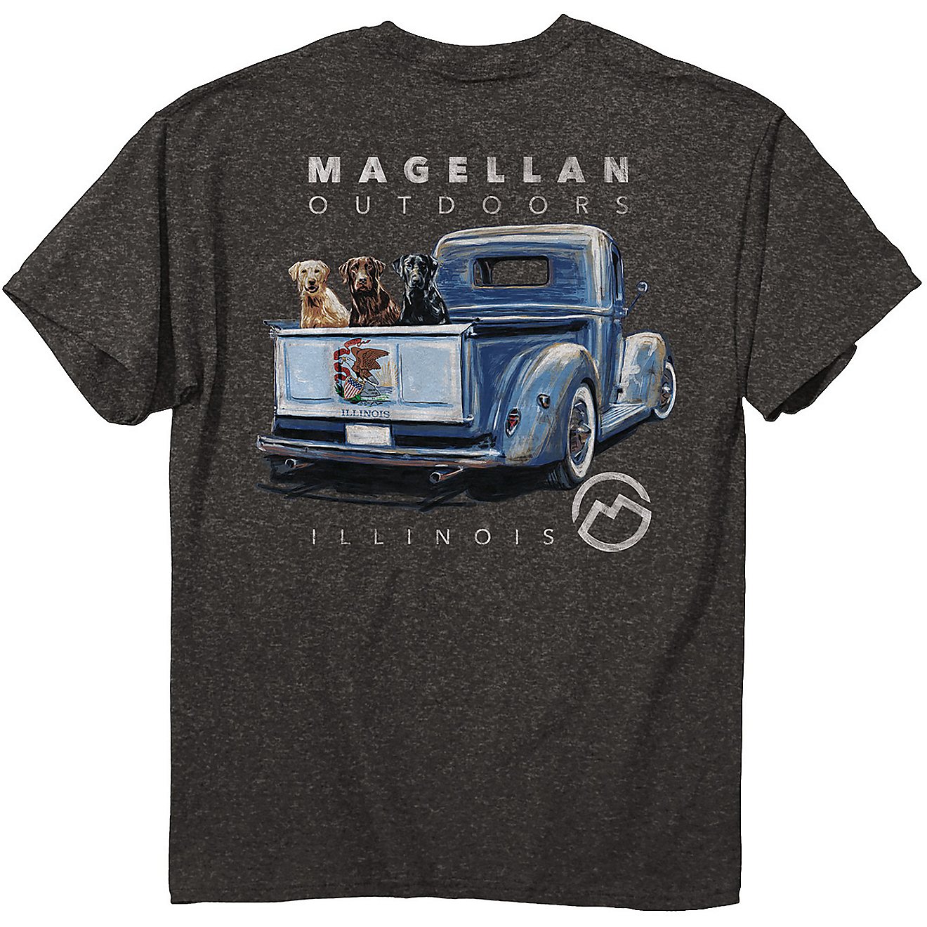 Magellan Outdoors Men's Illinois Three Lab Tailgate Graphic T-shirt                                                              - view number 1