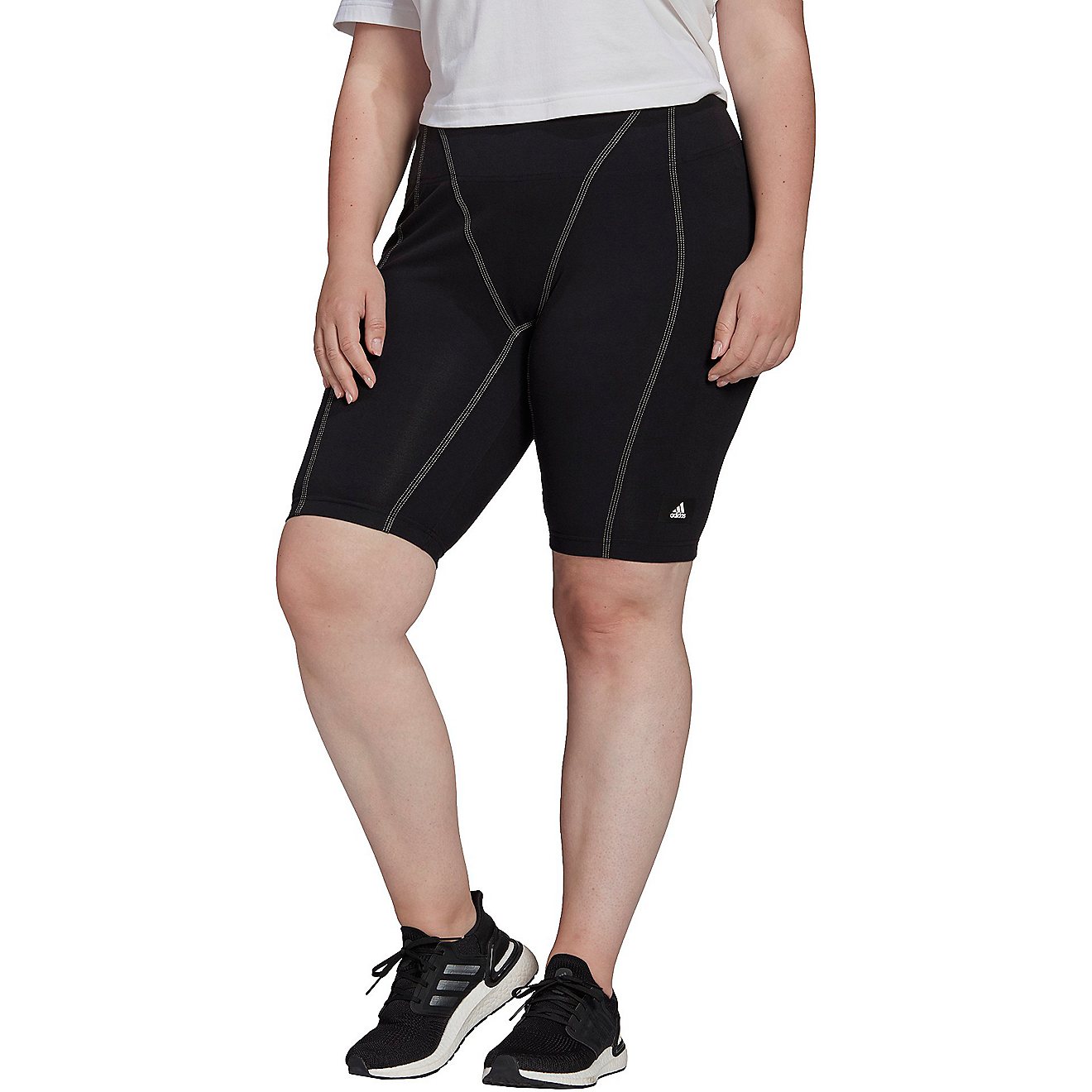 adidas Women's Superher Plus Size Bike Shorts                                                                                    - view number 1