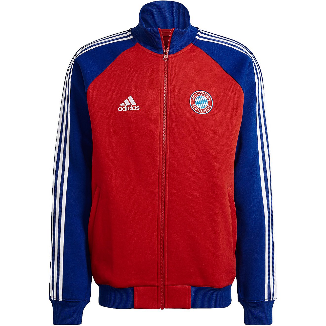 adidas Men's FC Bayern Munich 21/22 Anthem Jacket Sweatshirt                                                                     - view number 7