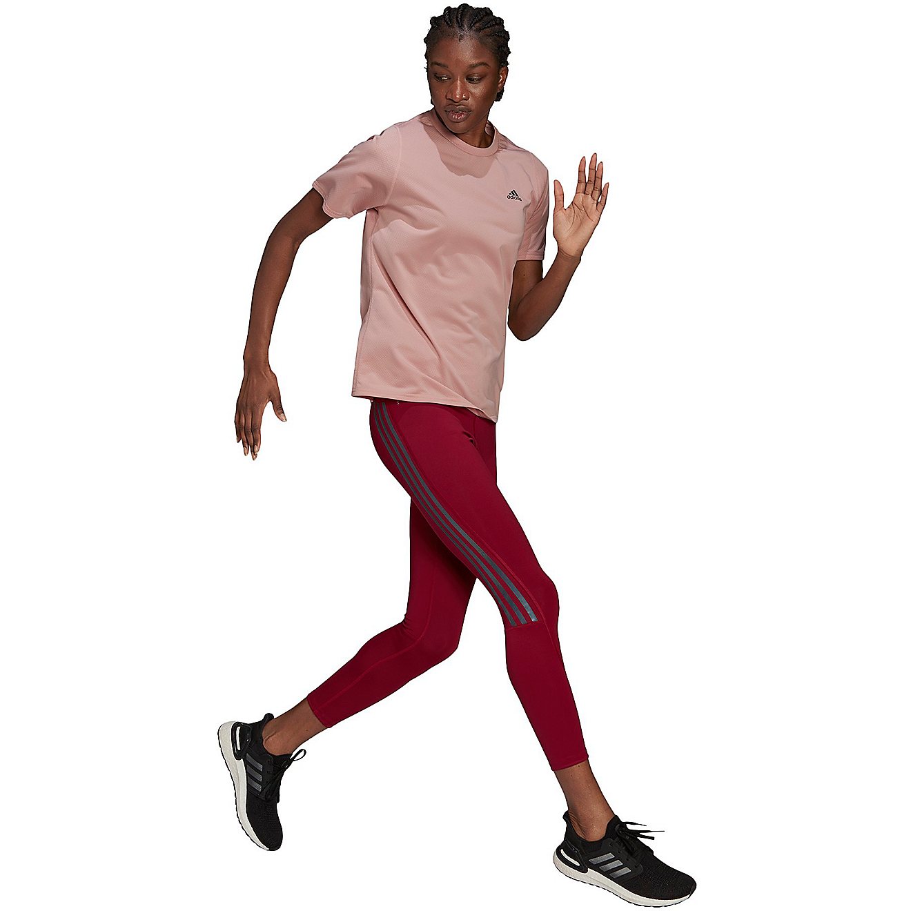 adidas Women’s Run Icon 3Bar Running T-shirt                                                                                   - view number 3