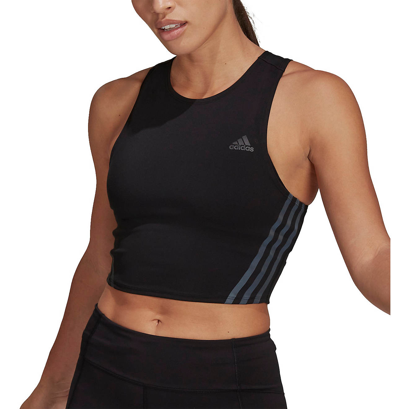 adidas Women's Run Icon 3S Cooler Crop Tank Top                                                                                  - view number 1