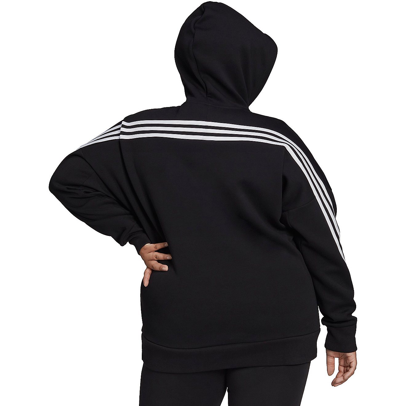 adidas Women's 3-Stripes Plus Size Hoodie                                                                                        - view number 2