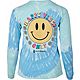 Love & Pineapples Women's Happy Vibes Tie Dye Long Sleeve Graphic T-shirt                                                        - view number 1 image