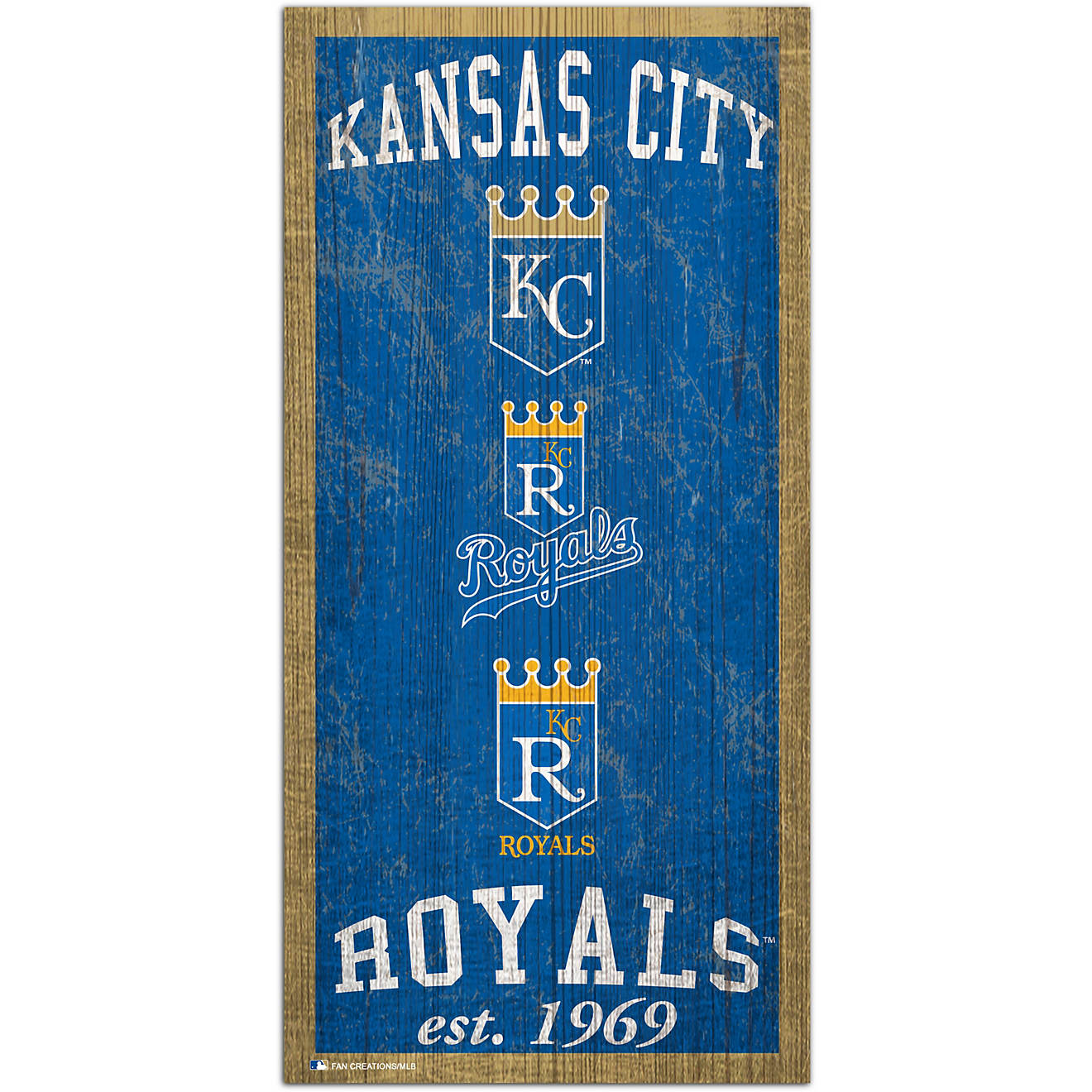 Fan Creations Kansas City Royals Heritage 6 x 12 Sign                                                                            - view number 1