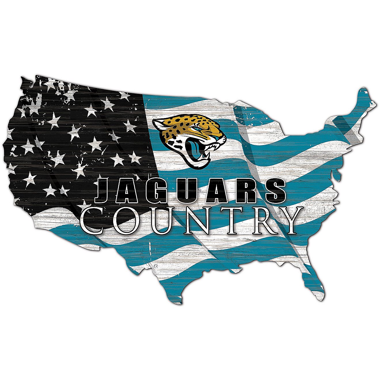 Fan Creations Jacksonville Jaguars USA Shape Cutout Wall Decor                                                                   - view number 1