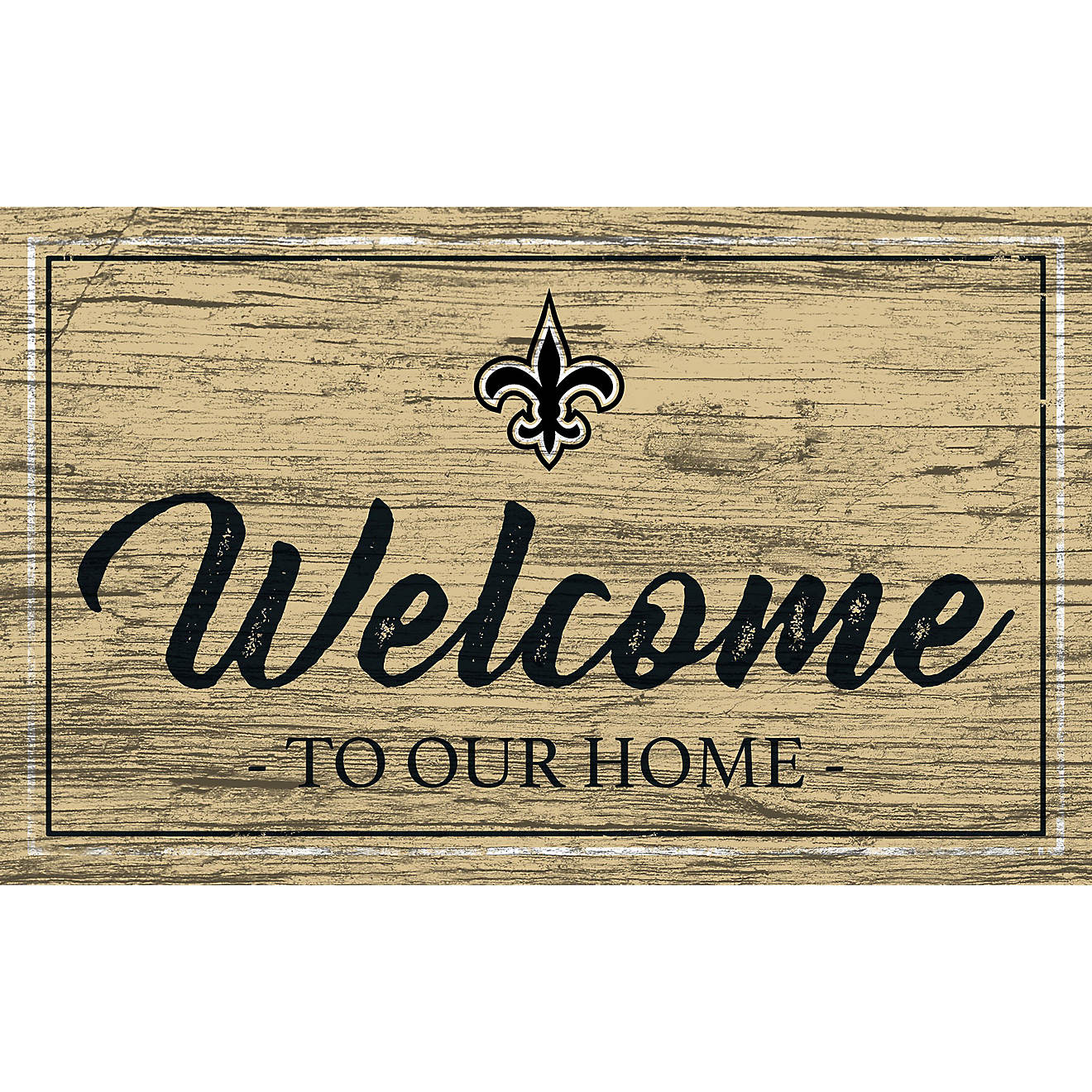 Fan Creations New Orleans Saints Team Color Welcome 11 in x 19 in Sign                                                           - view number 1