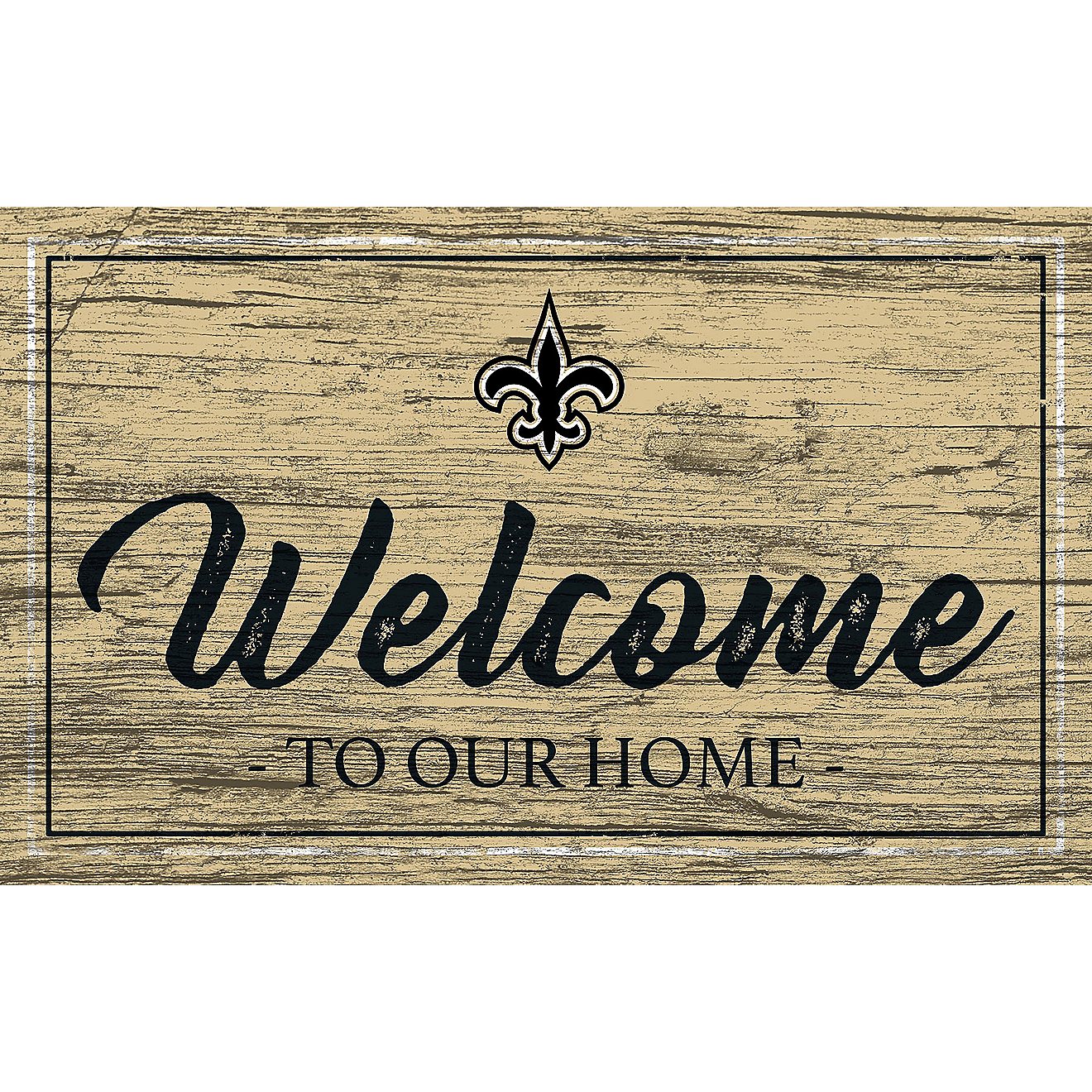 Fan Creations New Orleans Saints Team Color Welcome 11 in x 19 in Sign                                                           - view number 1