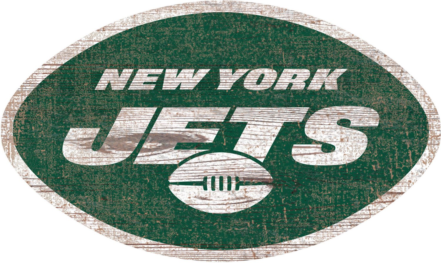 Fan Creations New York Jets Distressed Logo Cutout Sign Academy