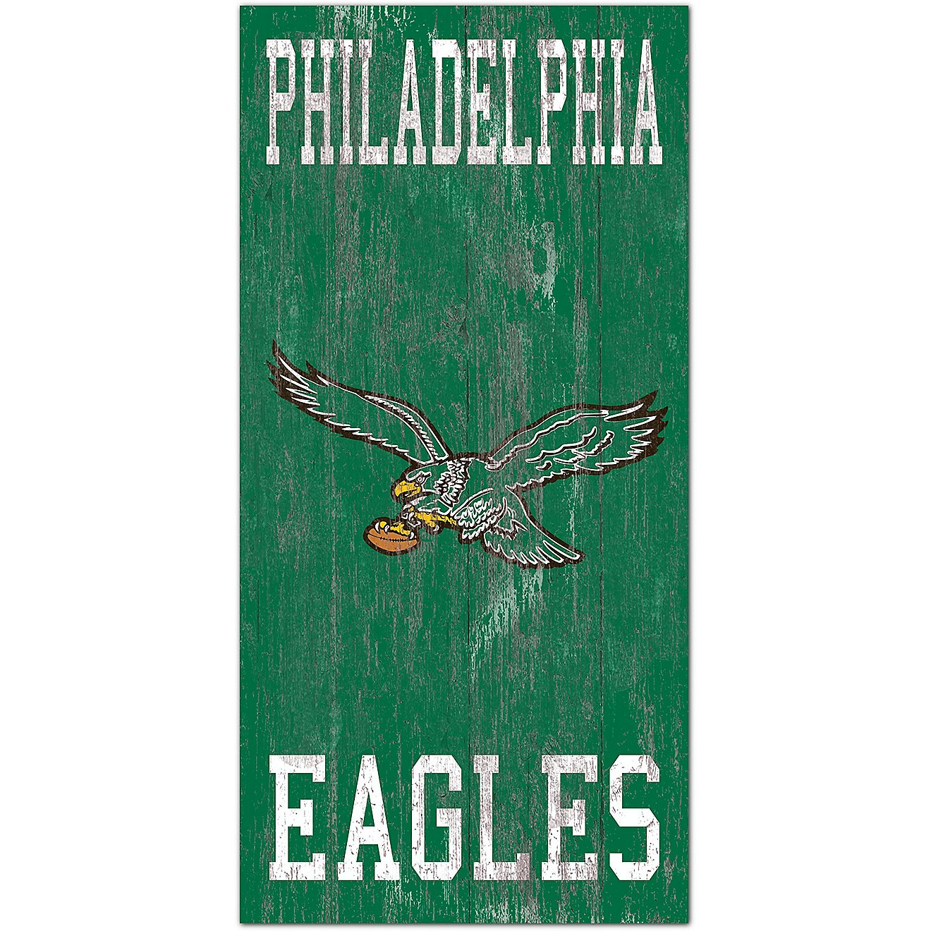 Fan Creations Philadelphia Eagles 6 in x 12 in Heritage Distressed Logo Sign                                                     - view number 1