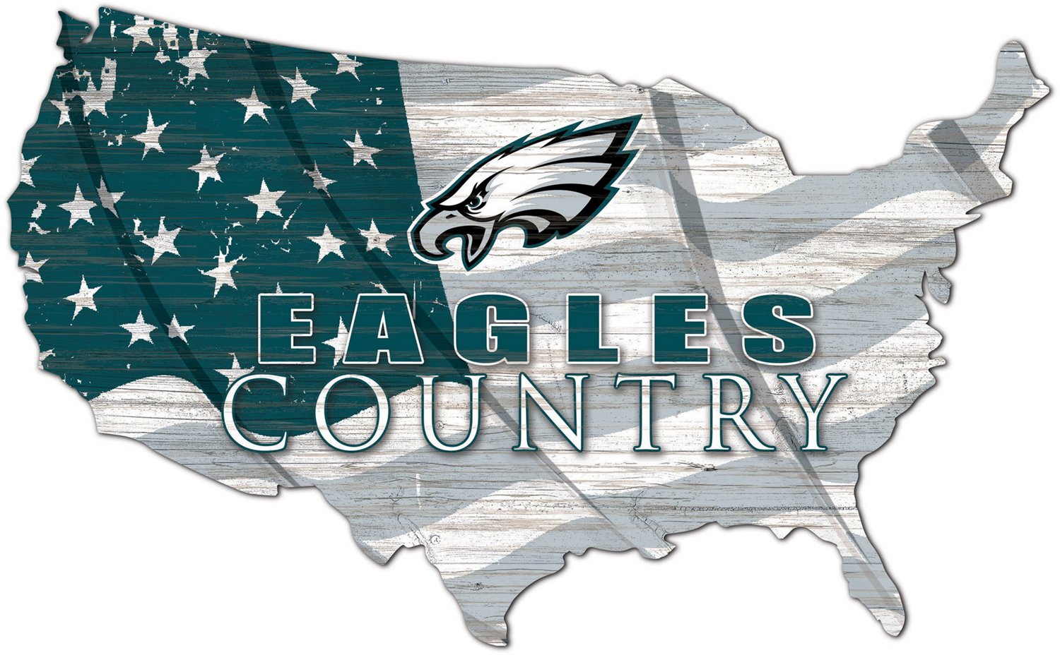 Fan Creations Philadelphia Eagles USA Shape Cutout Wall Decor Academy