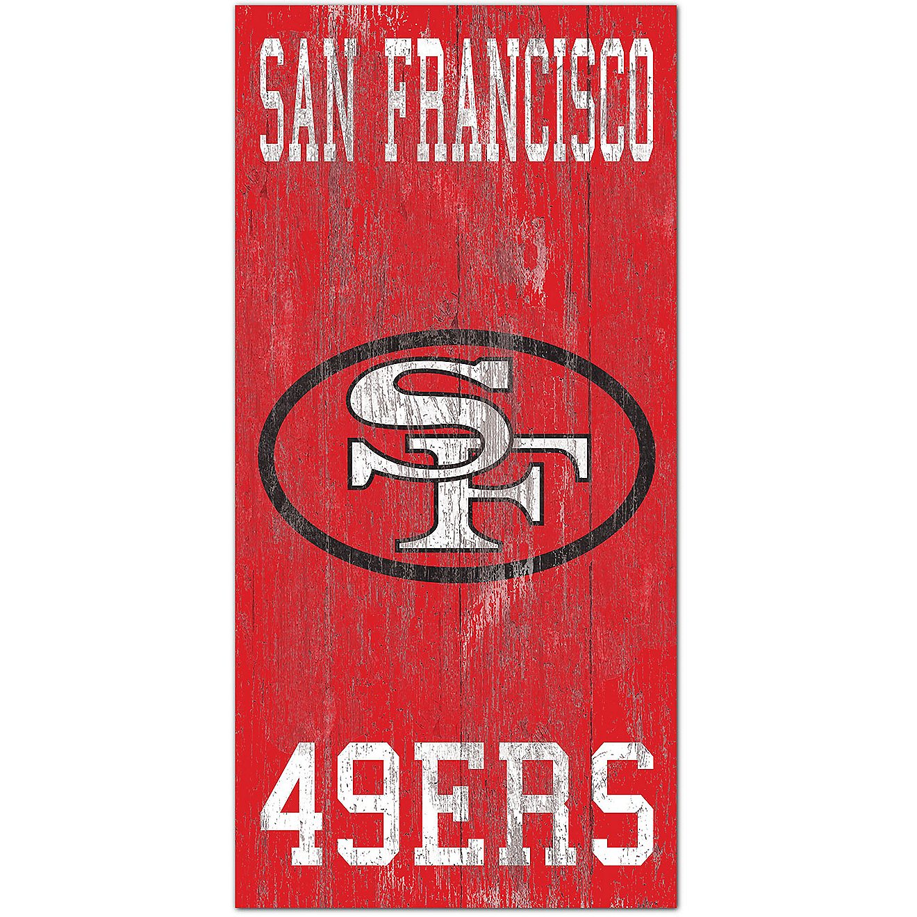 Fan Creations San Francisco 49ers 6 in x 12 in Heritage Distressed Logo Sign                                                     - view number 1
