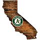 Fan Creations Oakland Athletics Logo Distressed State Sign                                                                       - view number 1 image