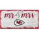Fan Creations Kansas City Chiefs Script Mr and Mrs 6x12 Sign                                                                     - view number 1 image