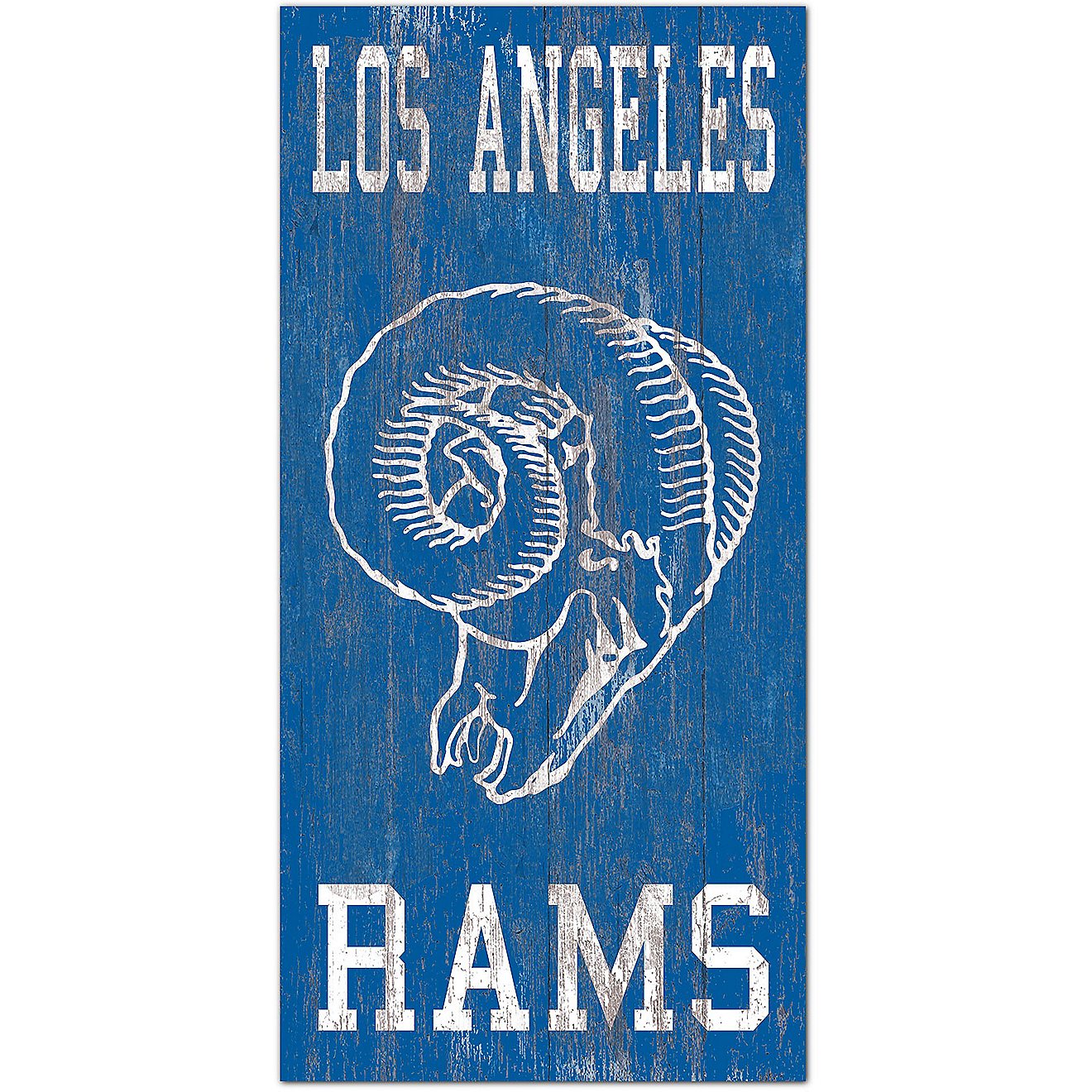 Fan Creations Los Angeles Rams 6 in x 12 in Heritage Distressed Logo Sign                                                        - view number 1