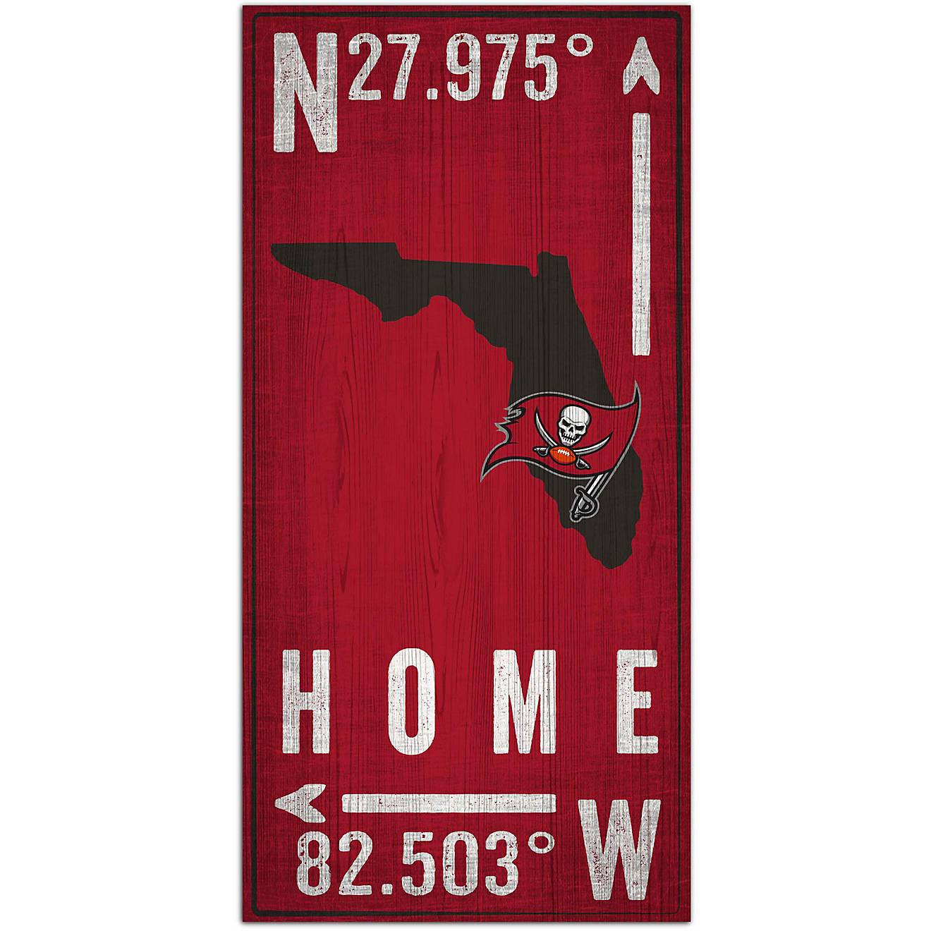 Fan Creations Tampa Bay Buccaneers Coordinate 6 in x 12 in Sign                                                                  - view number 1