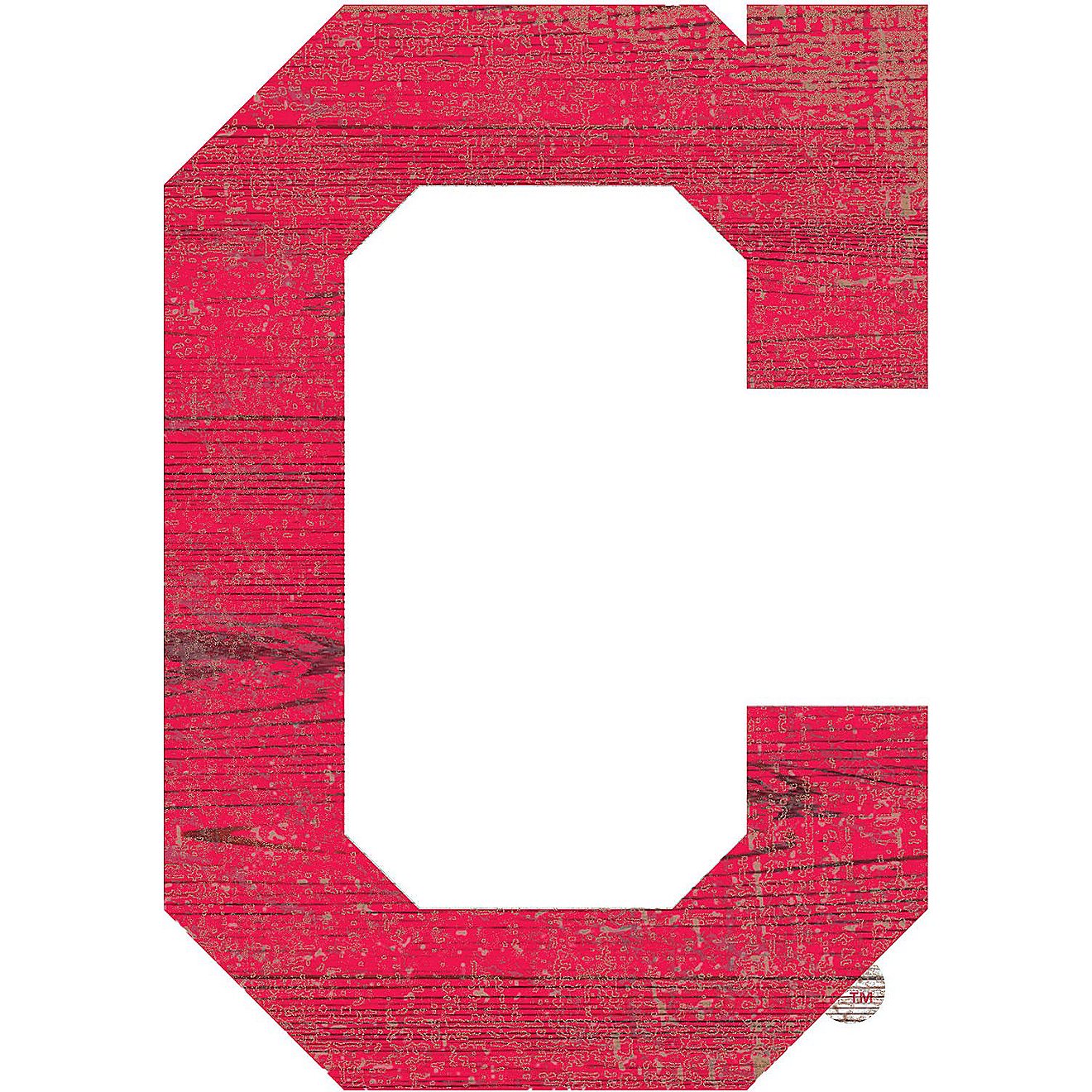 Fan Creations Cleveland Indians Distressed Logo Cutout Sign                                                                      - view number 1