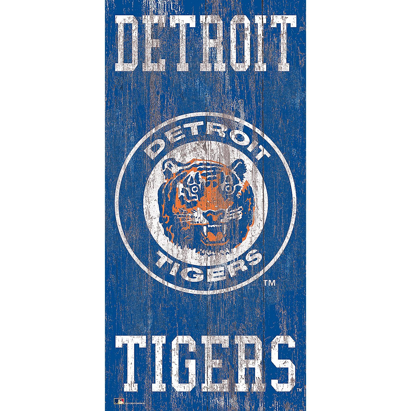 Fan Creations Detroit Tigers 6 in x 12 in Heritage Logo Sign                                                                     - view number 1
