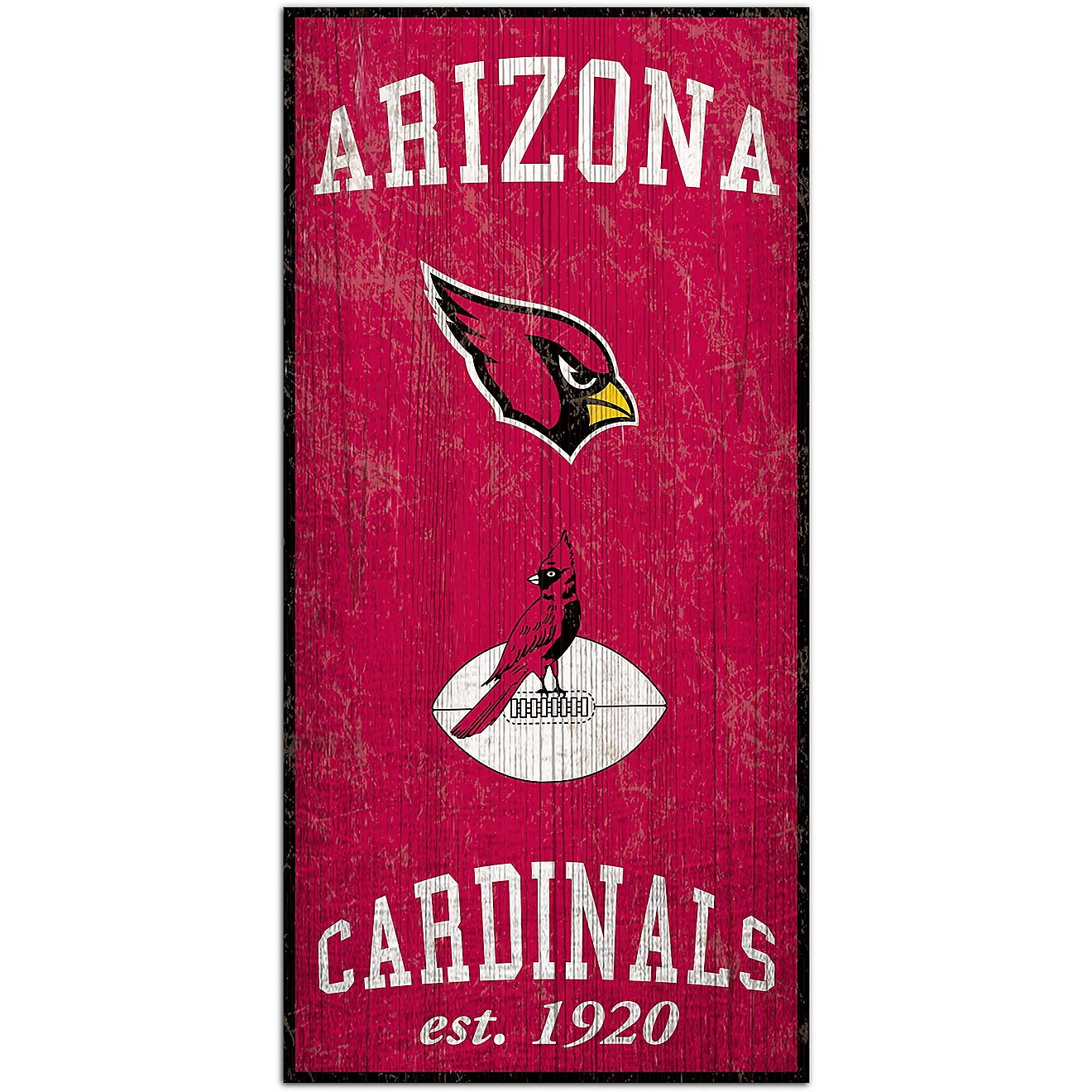 Fan Creations Arizona Cardinals Heritage 6 x 12 Sign                                                                             - view number 1