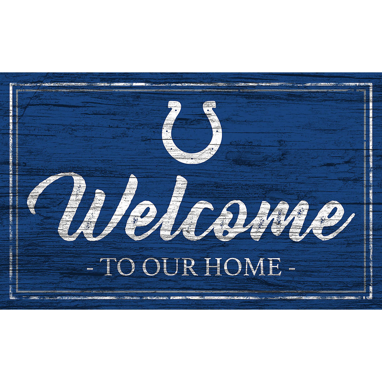Fan Creations Indianapolis Colts Team Color 11 in x 19 in Welcome Sign                                                           - view number 1