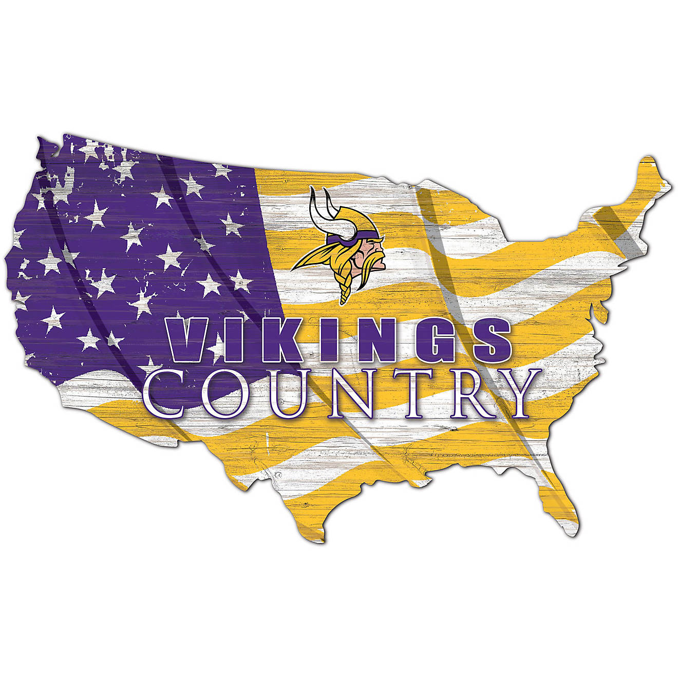 Fan Creations Minnesota Vikings USA Shape Cutout Wall Decor                                                                      - view number 1
