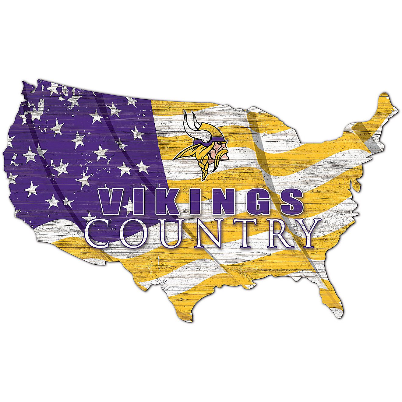 Fan Creations Minnesota Vikings USA Shape Cutout Wall Decor                                                                      - view number 1