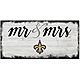 Fan Creations New Orleans Saints Script Mr and Mrs 6x12 Sign                                                                     - view number 1 image