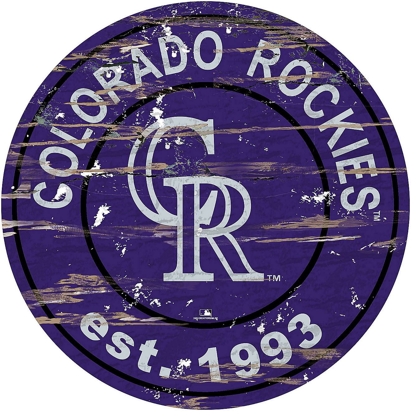 Fan Creations Colorado Rockies 24 in Established Date Round Sign                                                                 - view number 1