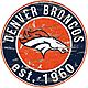 Fan Creations Denver Broncos Round Distressed Sign                                                                               - view number 1 image