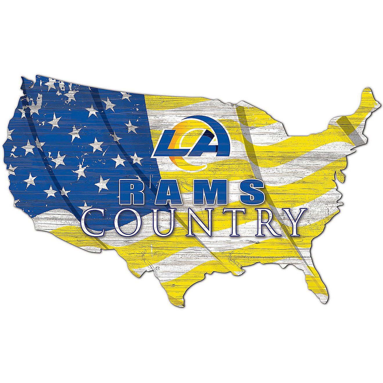 Fan Creations Los Angeles Rams USA Shape Cutout Wall Decor                                                                       - view number 1