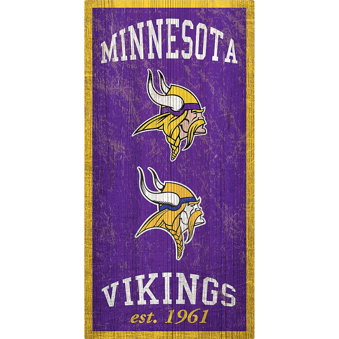 Fan Creations Minnesota Vikings Heritage 6 x 12 Sign                                                                             - view number 1