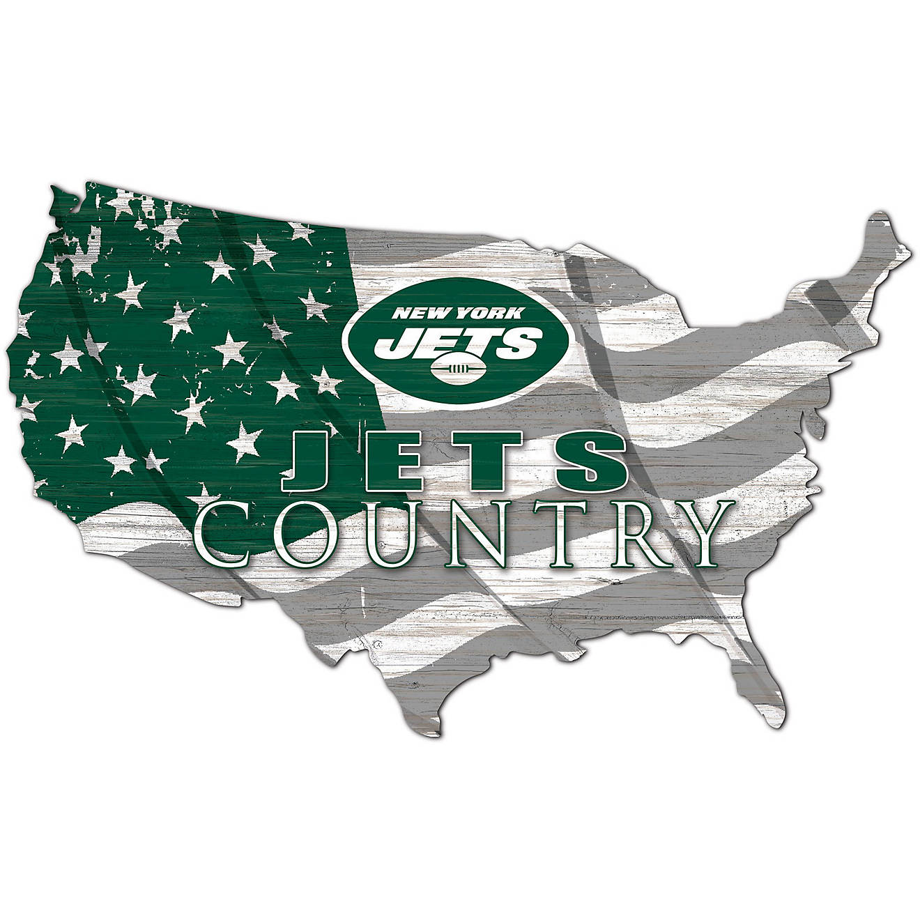 Fan Creations New York Jets USA Shape Cutout Wall Decor                                                                          - view number 1
