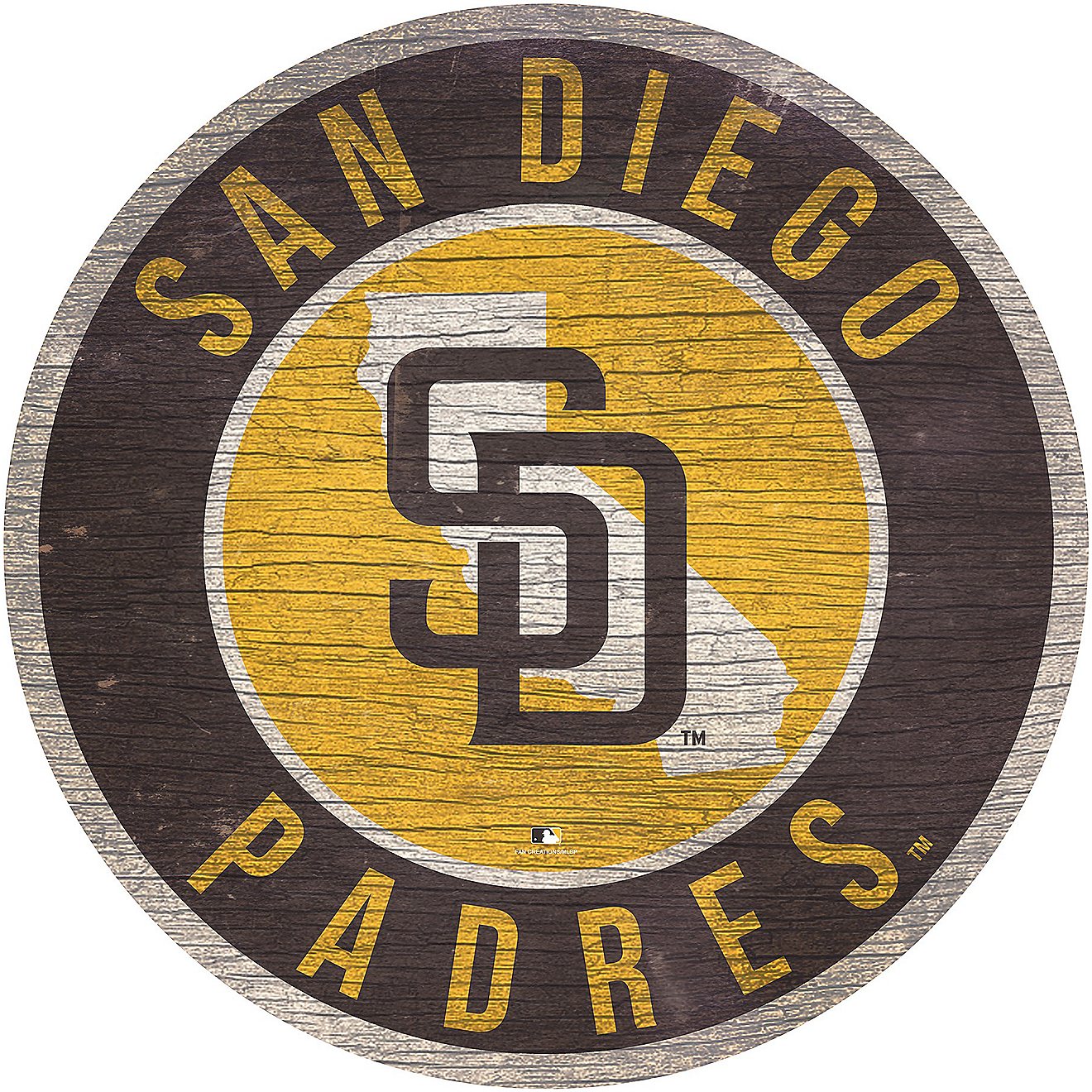 Fan Creations San Diego Padres Circle State Sign                                                                                 - view number 1