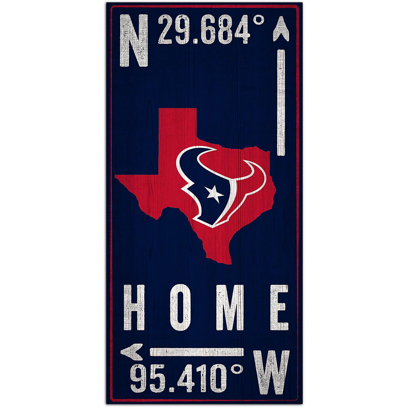 Fan Creations Houston Texans Coordinate 6 in x 12 in Sign                                                                        - view number 1