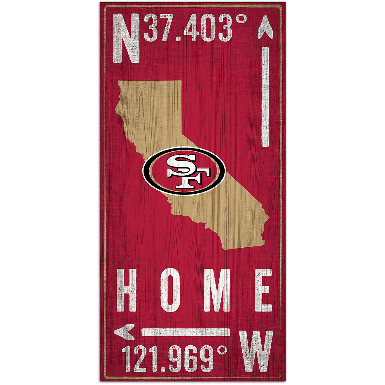Fan Creations San Francisco 49ers Coordinate 6 in x 12 in Sign                                                                   - view number 1