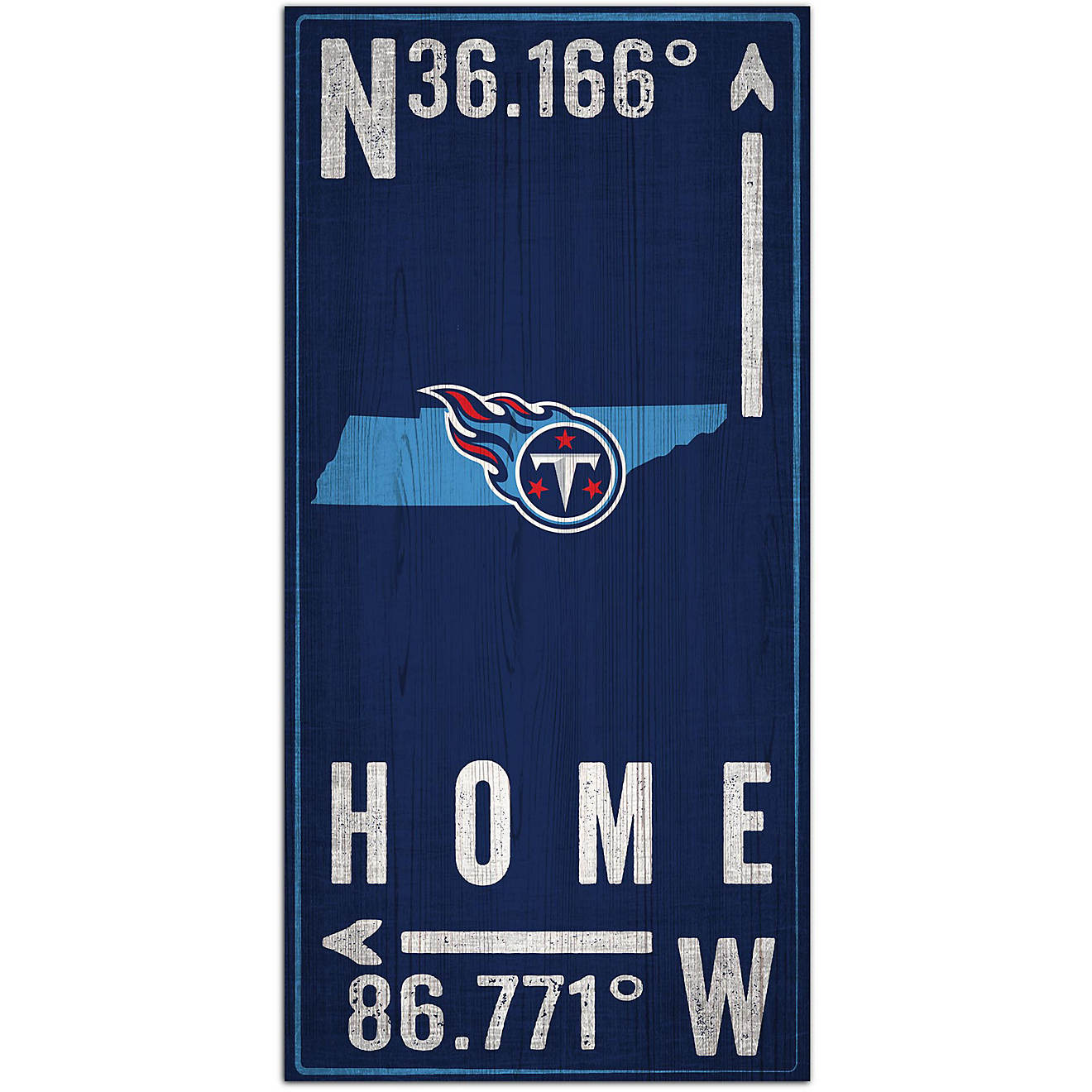 Fan Creations Tennessee Titans Coordinate 6 in x 12 in Sign                                                                      - view number 1