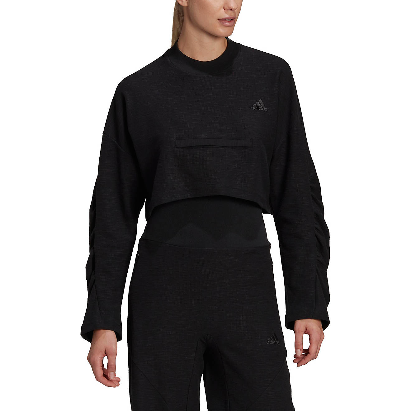 adidas Women's Sportswear Yoga Cropped Sweatshirt                                                                                - view number 1
