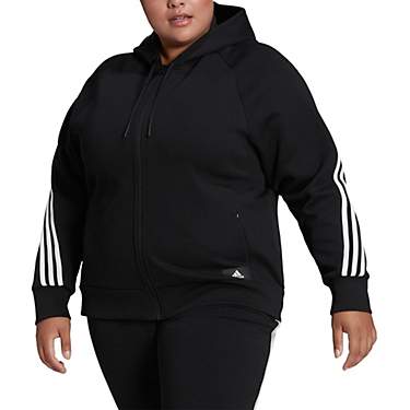 adidas Women's Future Icons 3-Stripes Plus Size Hooded Full-Zip Track Top                                                       