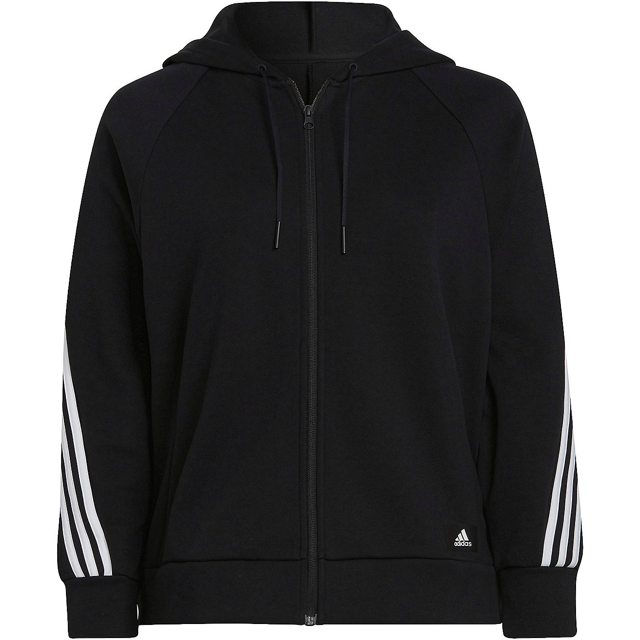 adidas Women's Future Icons 3-Stripes Plus Size Hooded Full-Zip Track Top                                                        - view number 3