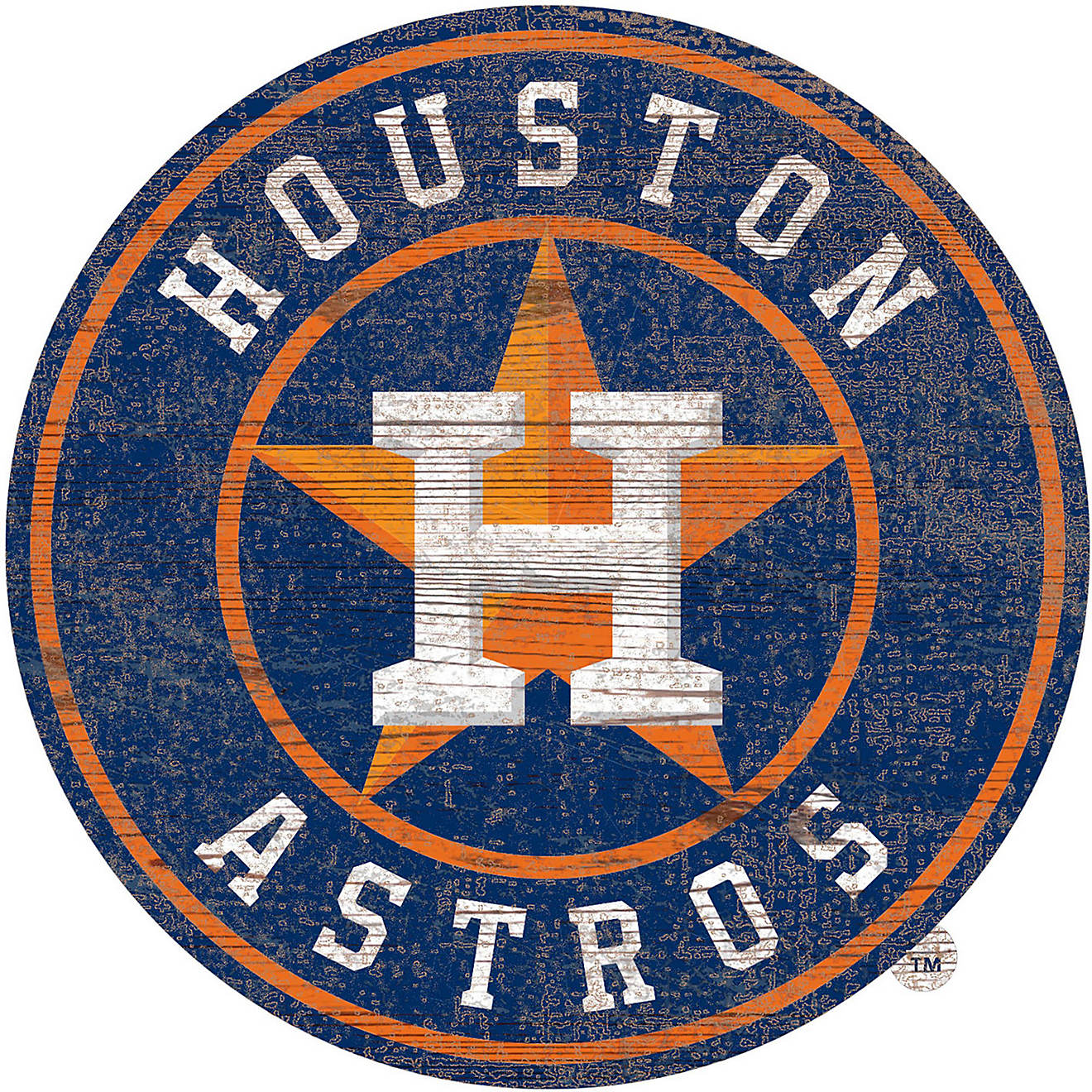 Fan Creations Houston Astros Distressed Logo Cutout Sign                                                                         - view number 1