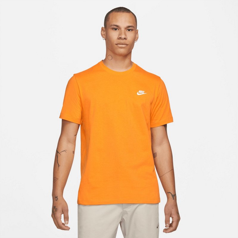 Nike Men’s Sportswear Club Graphic T-Shirt Orange Light, Medium - Men's Athletic Performance Tops at Academy Sports product image