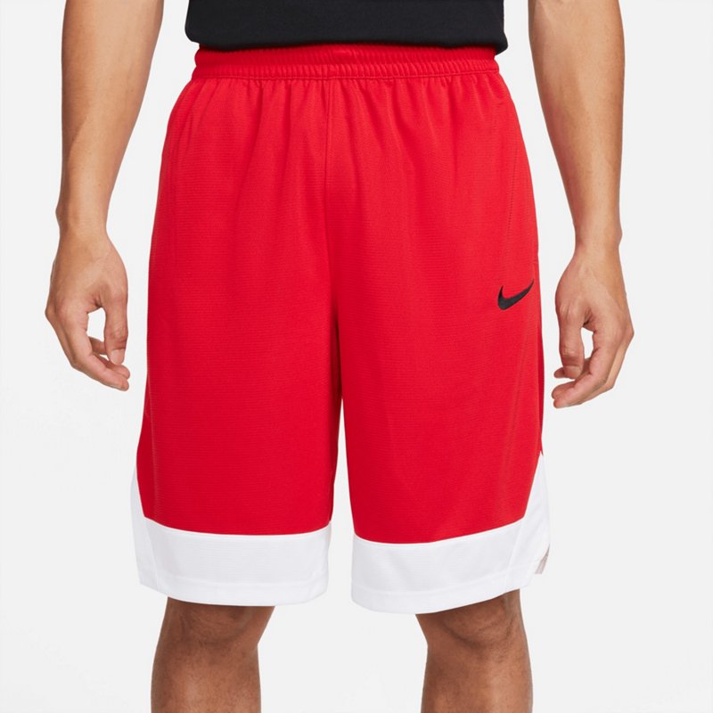 Nike Men's Dry Icon Basketball Shorts Red/White, Medium - Men's Basketball at Academy Sports product image