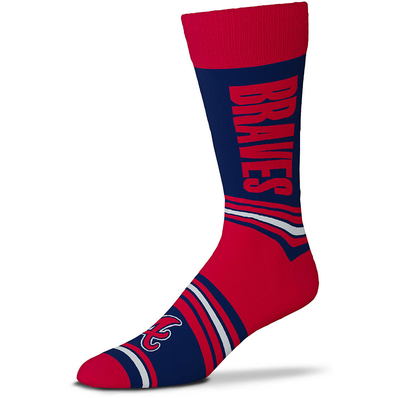 For Bare Feet Adults' Atlanta Braves Go Team Thin Crew Socks                                                                     - view number 1