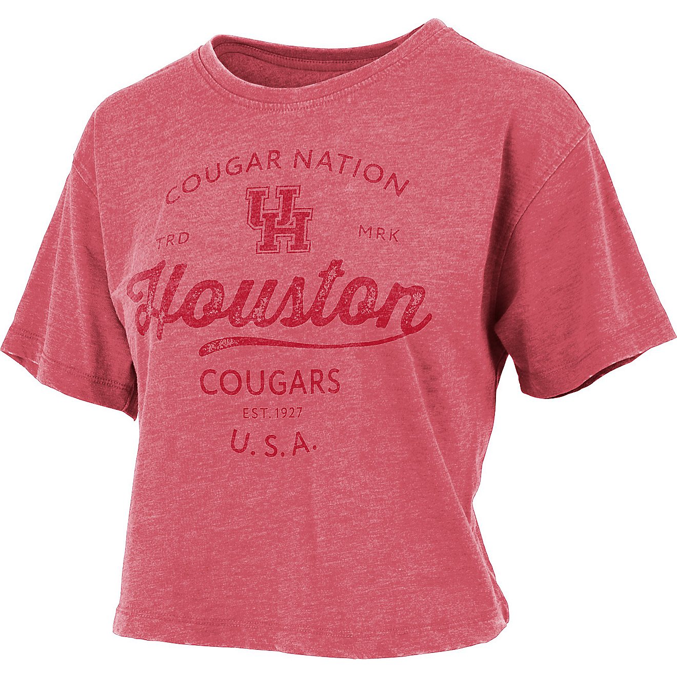 Three Square Women's University of Houston Crop Ryder Graphic T-shirt                                                            - view number 1