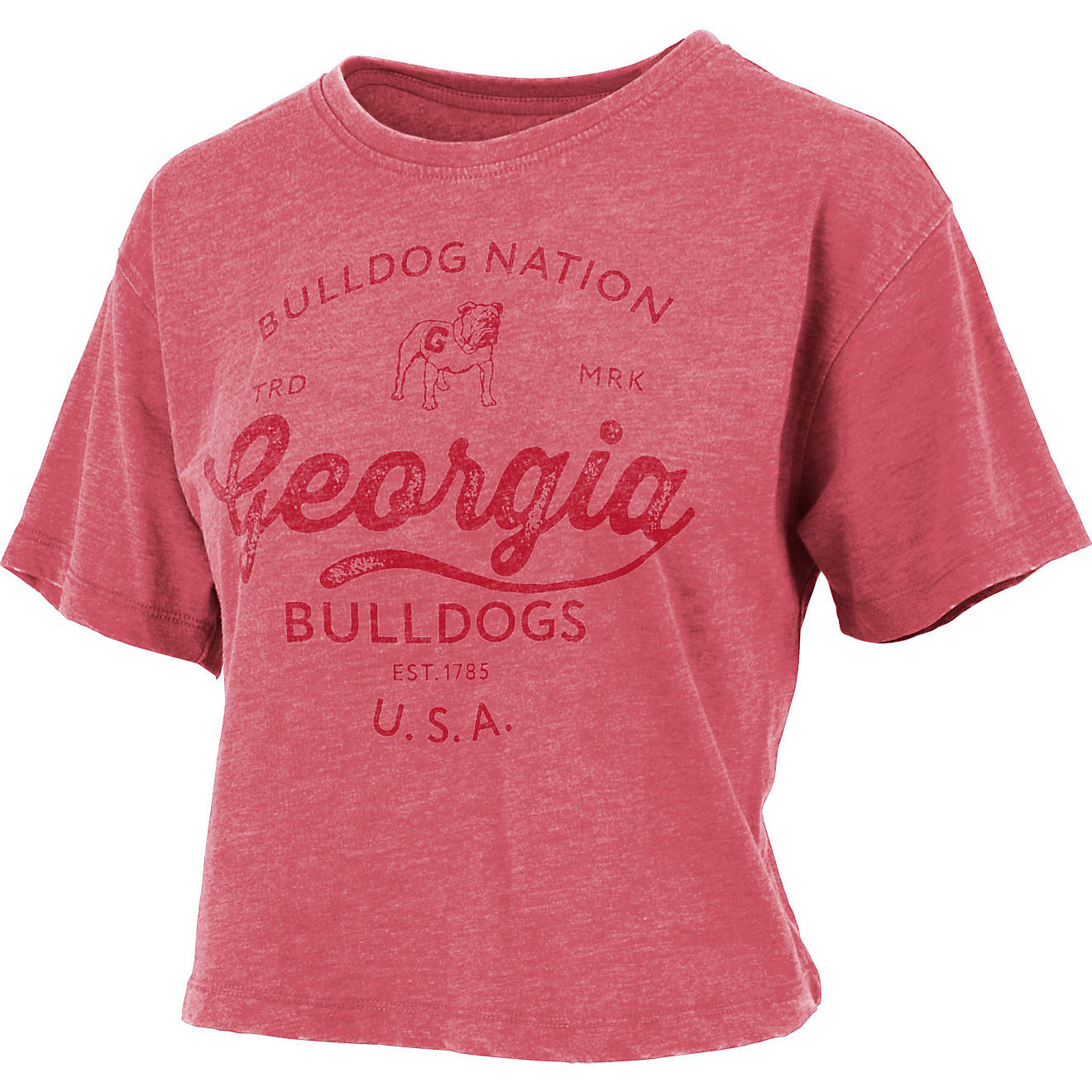 Three Square Women's University of Georgia Crop Ryder Graphic T-shirt                                                            - view number 1
