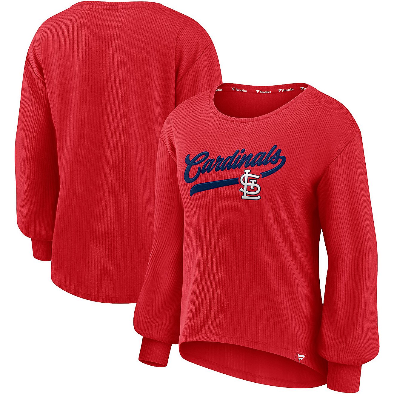 Fanatics Women's St. Louis Cardinals Iconic Brushed Rib Flowy Long Sleeve Top                                                    - view number 3