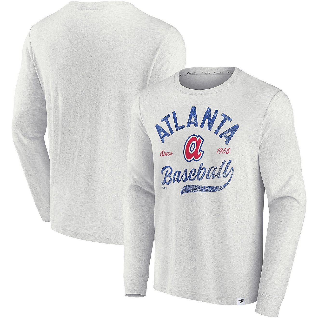 Fanatics Men's Atlanta Braves True Classics Biblend Graphic Long Sleeve T-shirt                                                  - view number 3