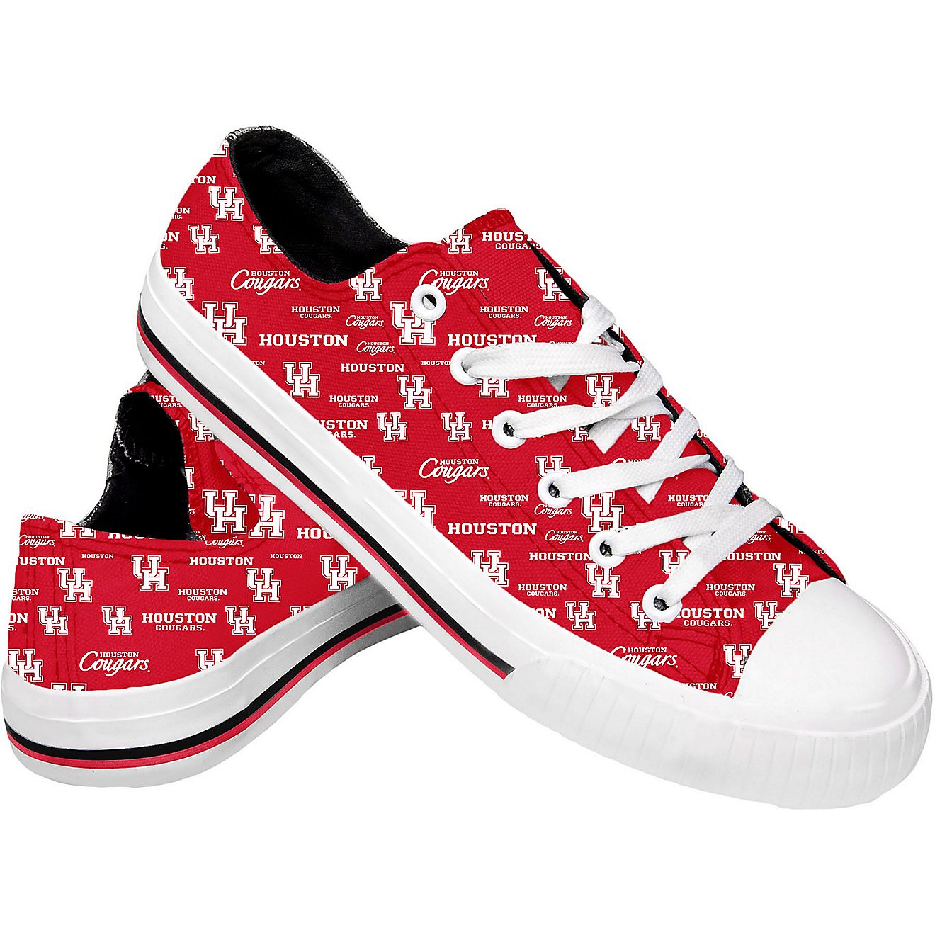 FOCO Women's University of Houston Low-Top Repeat Print Canvas Shoes                                                             - view number 1